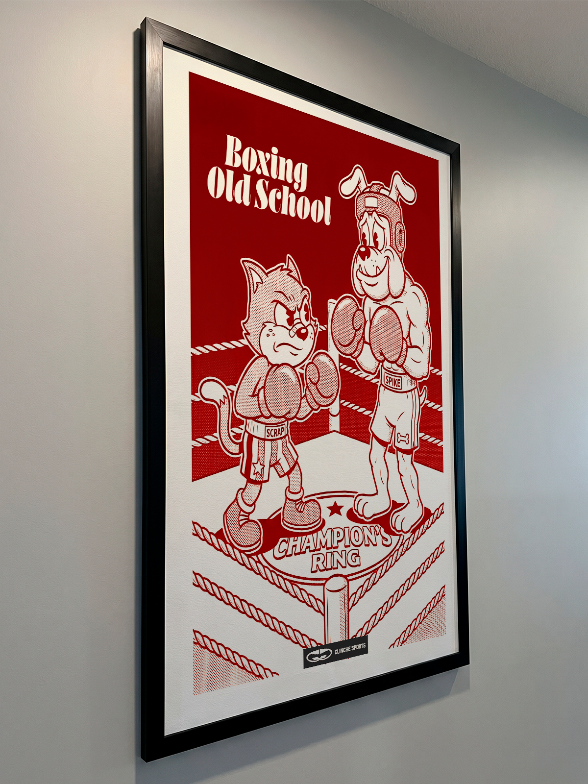 Quadro de vidro acrílico - Boxing Old School