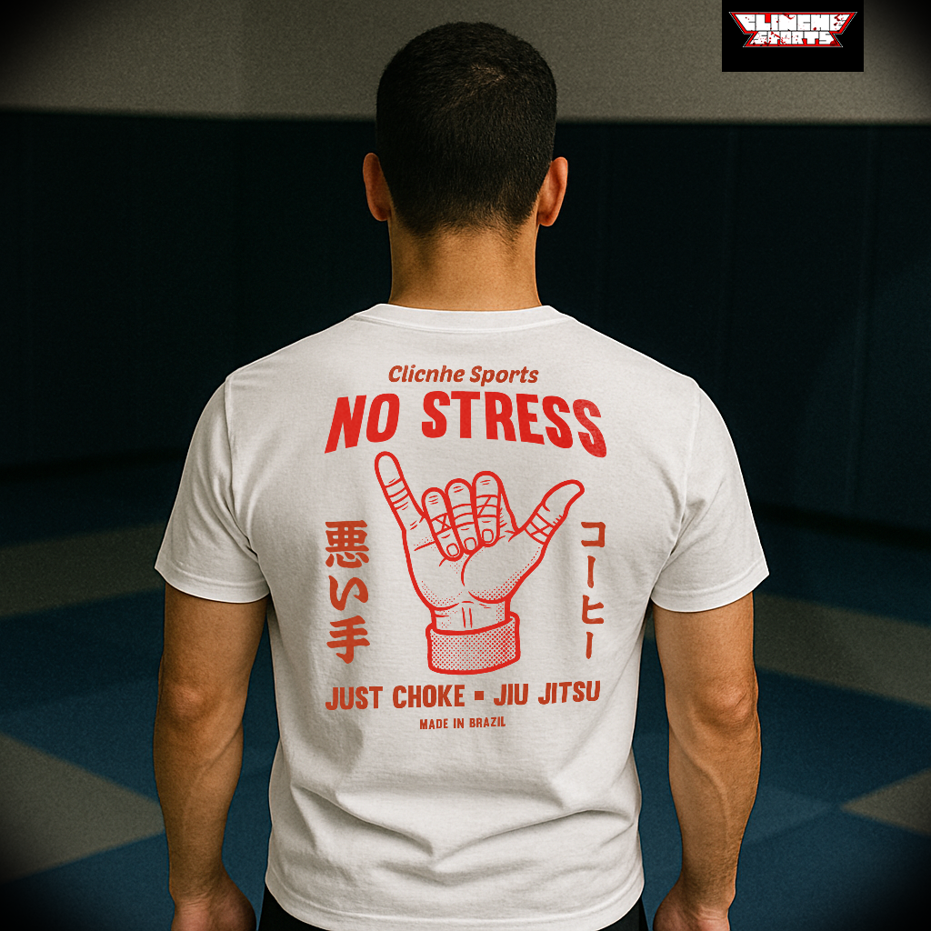 Camiseta Classic Branca - No Stress BJJ
