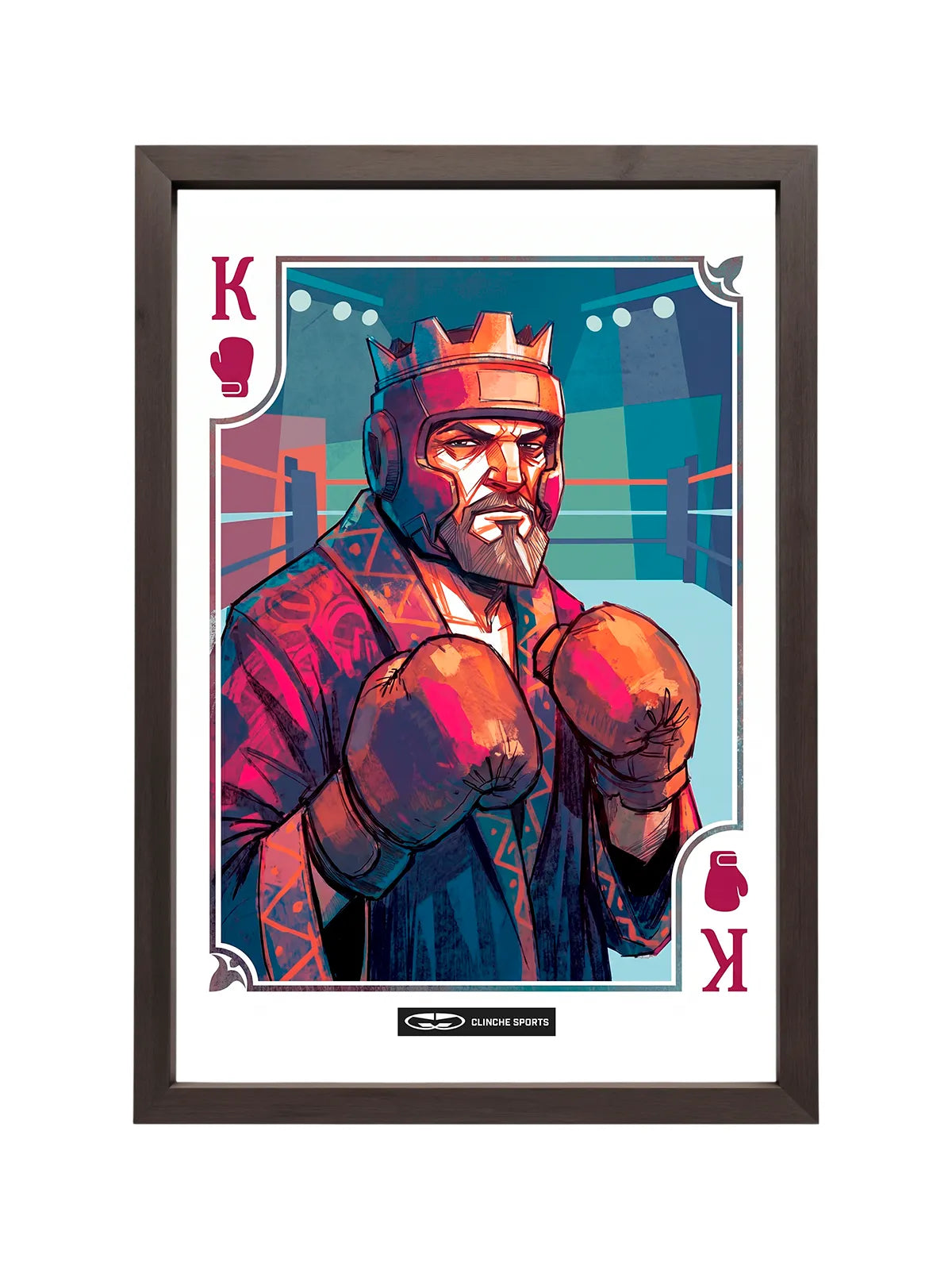Quadro de vidro acrílico - Rei Boxing